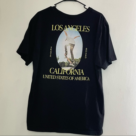 LOS ANGELES CALIFORNIA BLACK SHIRT SKATER EDGY EBOY STYLE - Picture 3 of 5